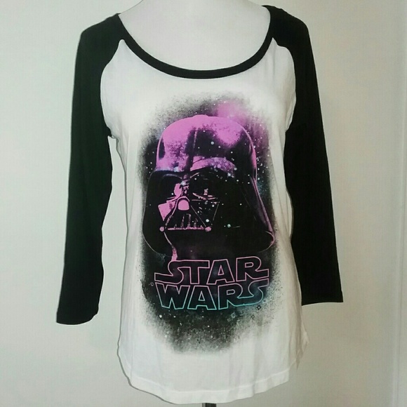 Disney Tops - Star Wars Darth Vader Raglan Tee Sz Large NWT